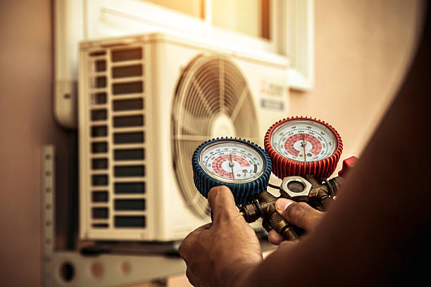 Professional Air Conditioning Service technician working in Blakeslee, PA